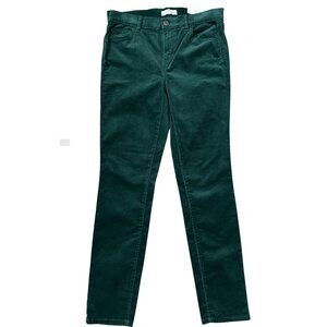 LOFT Velour Skinny Pants in Dark Green Size 27 (4) #504809  NEW